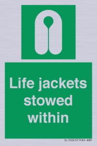 Life jackets stowed within